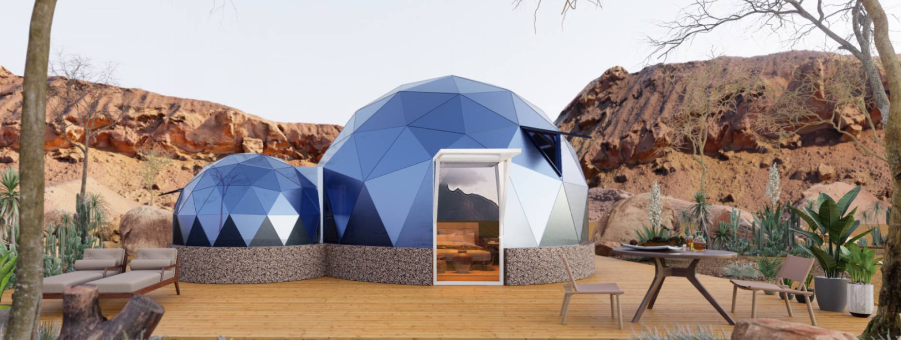 行唐县球形智能光伏玻璃星空房